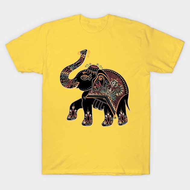 ELEPHANT PAINTED INDIA ELEPHANT T-Shirt by KutieKoot T's